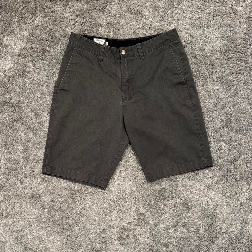 Volcom Men's Black and Grey Shorts